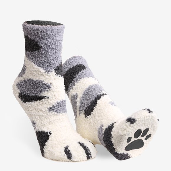 P/S 6 pairs Pack! Cat Paw Fuzzy/Soft/Cozy Mini-Crew Socks·Sleeping·ComfyLuxe - Picture 6 of 7